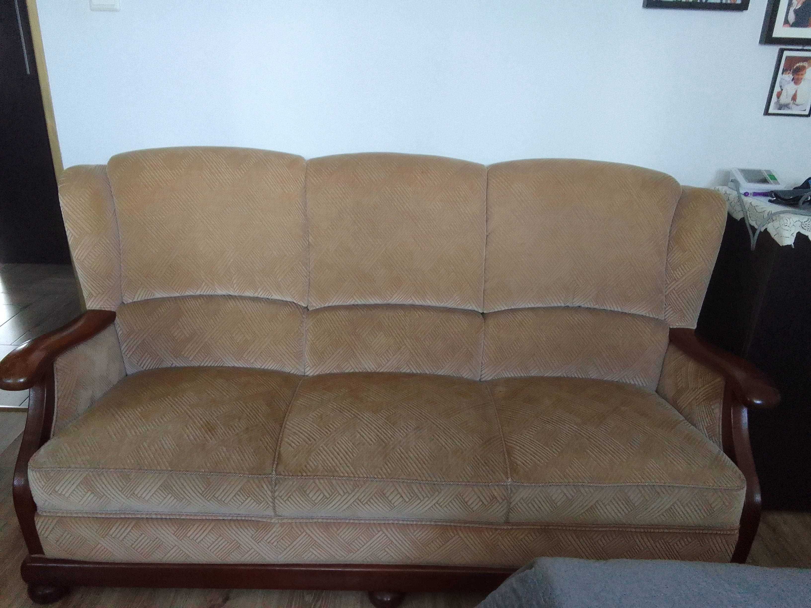 Komplet wypoczynkowy antyk sofa + fotel