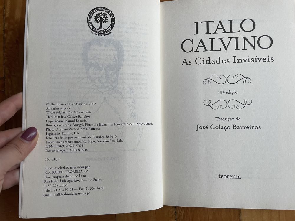 Livro as cidades invisíveis ítalo Calvino