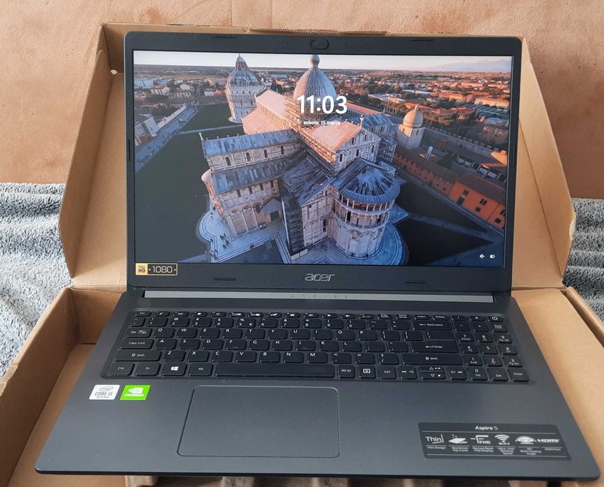 Laptop Acer Aspire 5 i5-10210, 16GB, 512+1TB, Win10 MX250 Czarny
