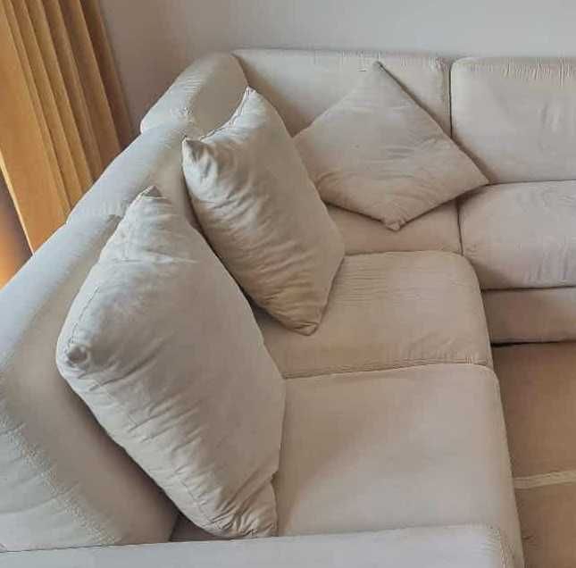 Narożnik ALEA ecru szenil stan bardzo dobry okazja PILNE