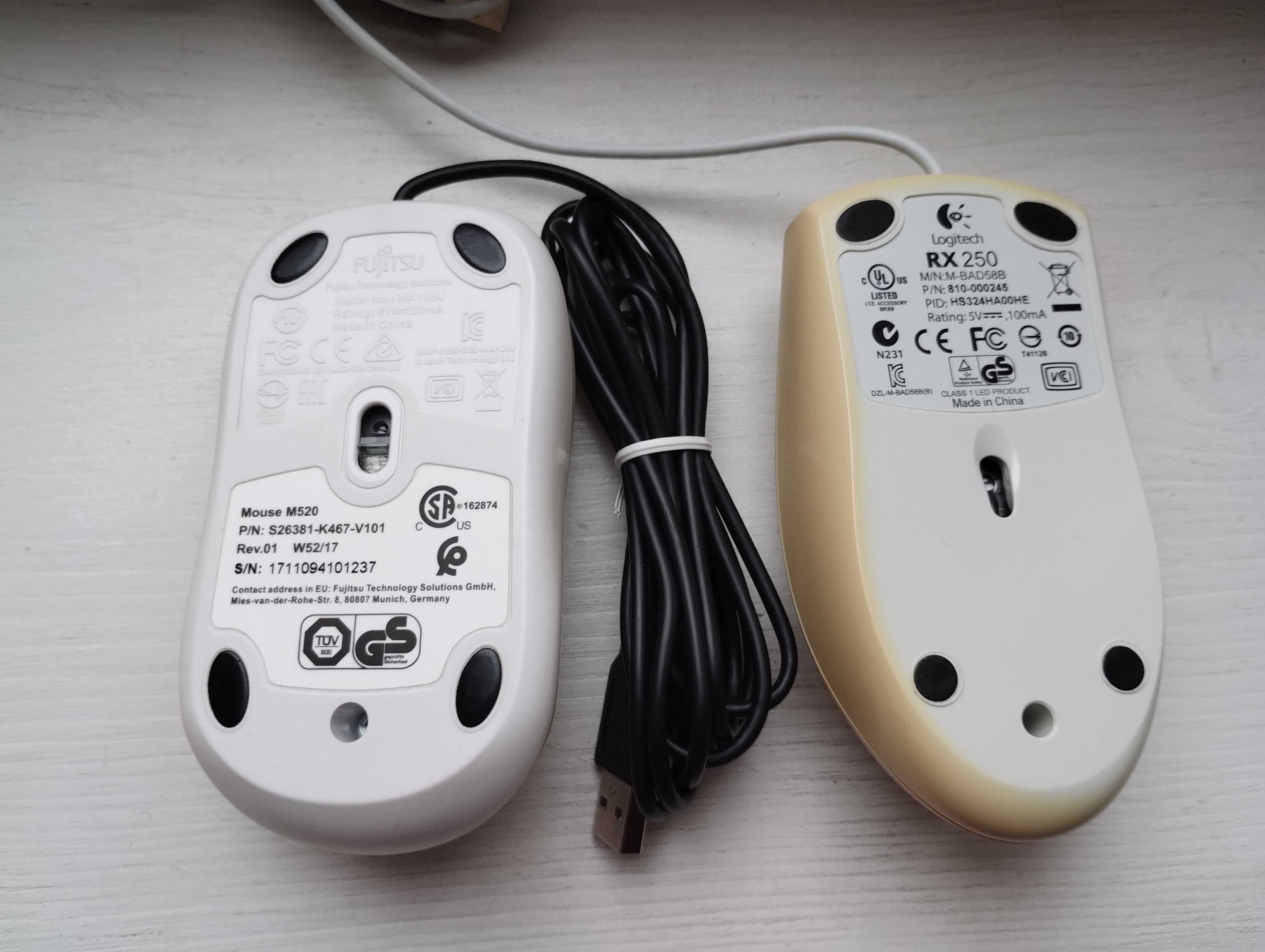 Мишка брендова HP, Fujitsu etc, оригінальна, USB, біла, чорна, б/в