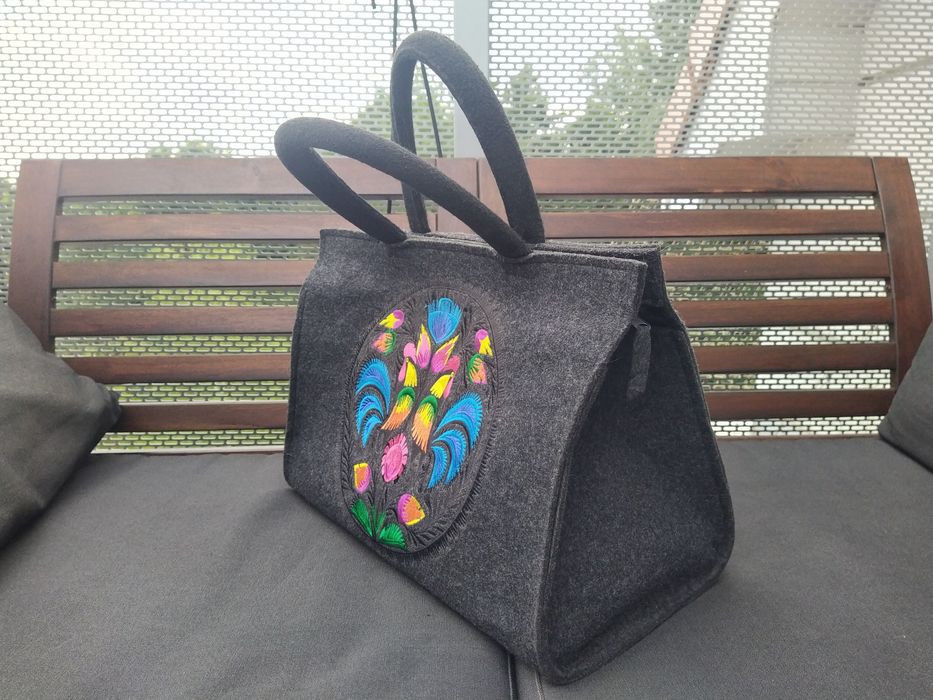 Torebka filcowa folk