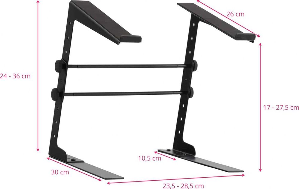 Stojak na Laptopa, Czarny, od 16,5 do 25,5 cm Pronomic  LS-110