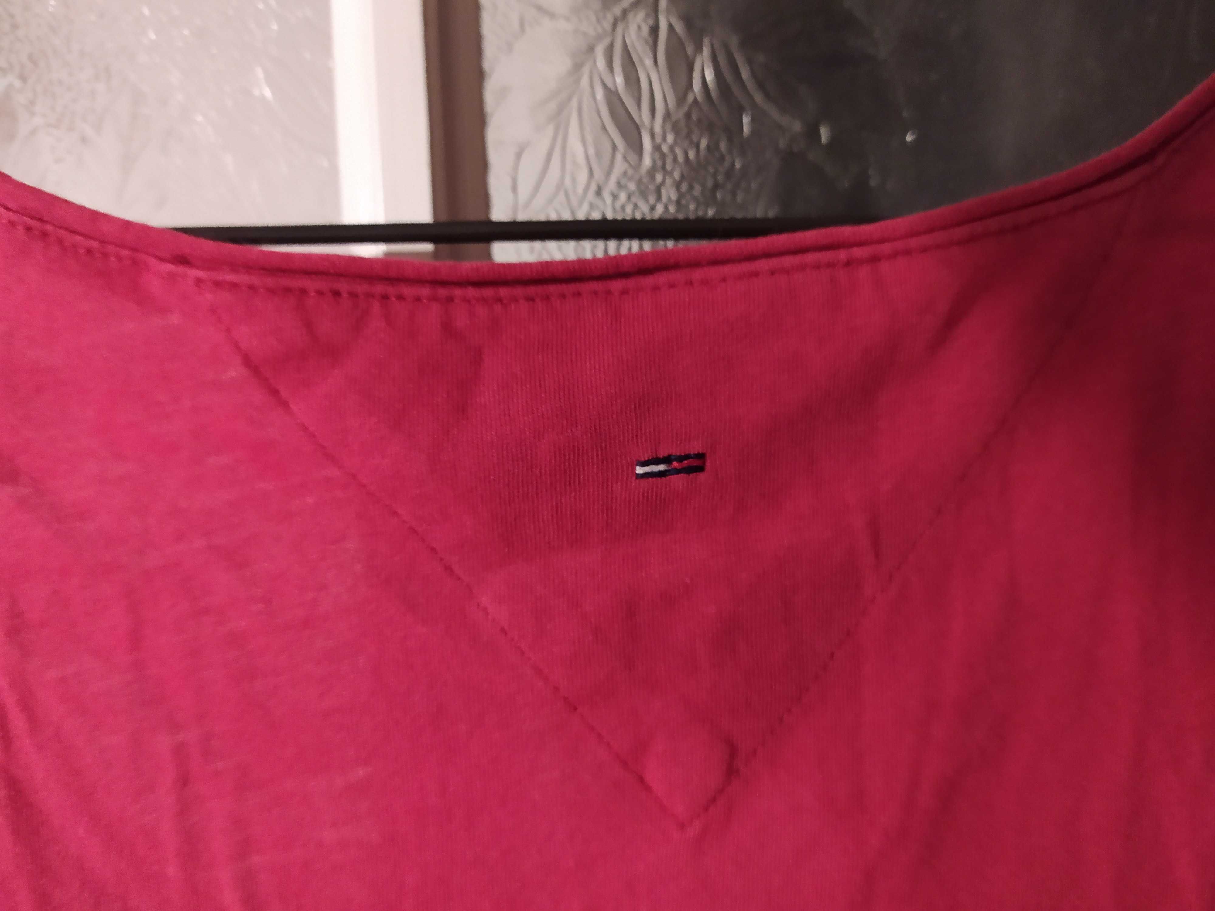Koszulka używana Tommy Hilfiger S czerwona damska