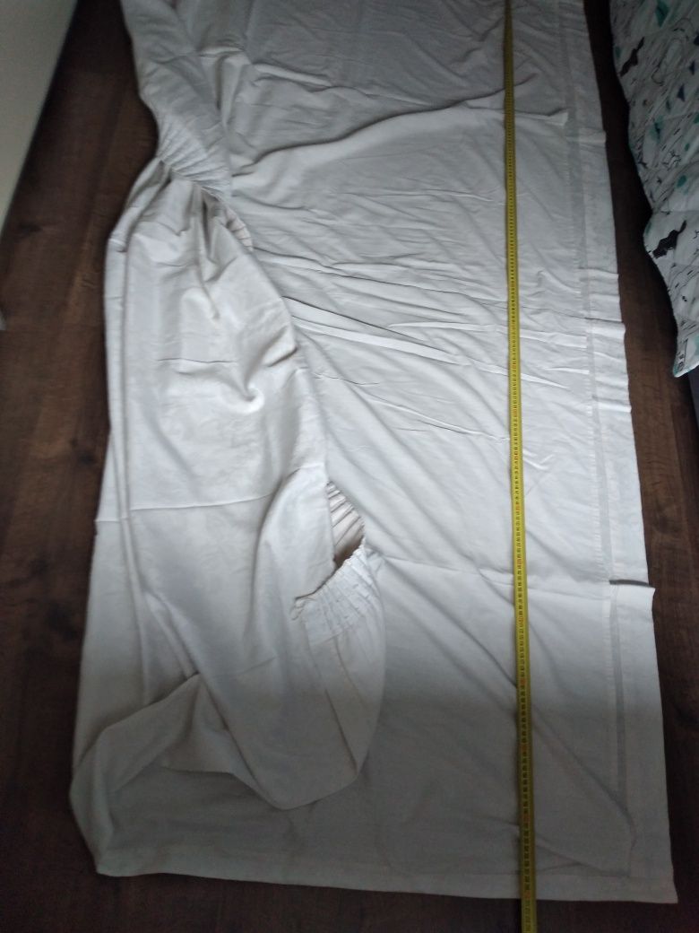 Zasłona na taśmie marszczącej ecru  170 cm wys. x  210 cm szer.