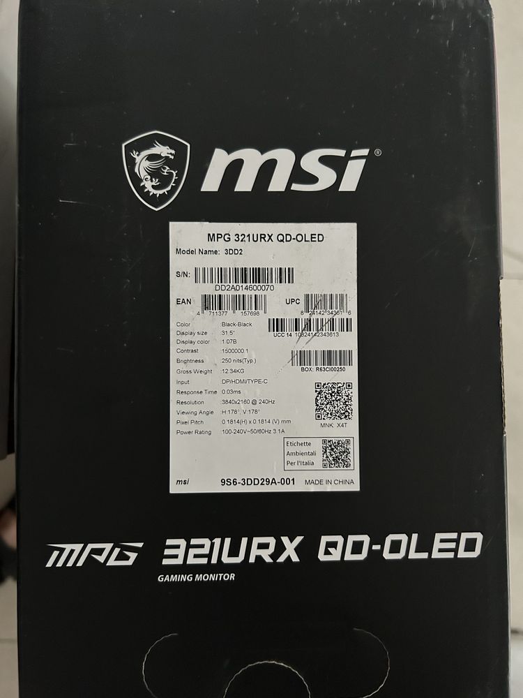 Monitor MSI MPG 321urx qd-oled