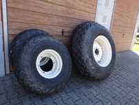 felgi z oponami good year trawnikowe,turf tires ciagnik,prasa beczka