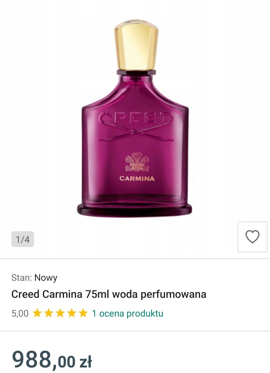 Cred Carmina,woda perfumowana 75 ml.