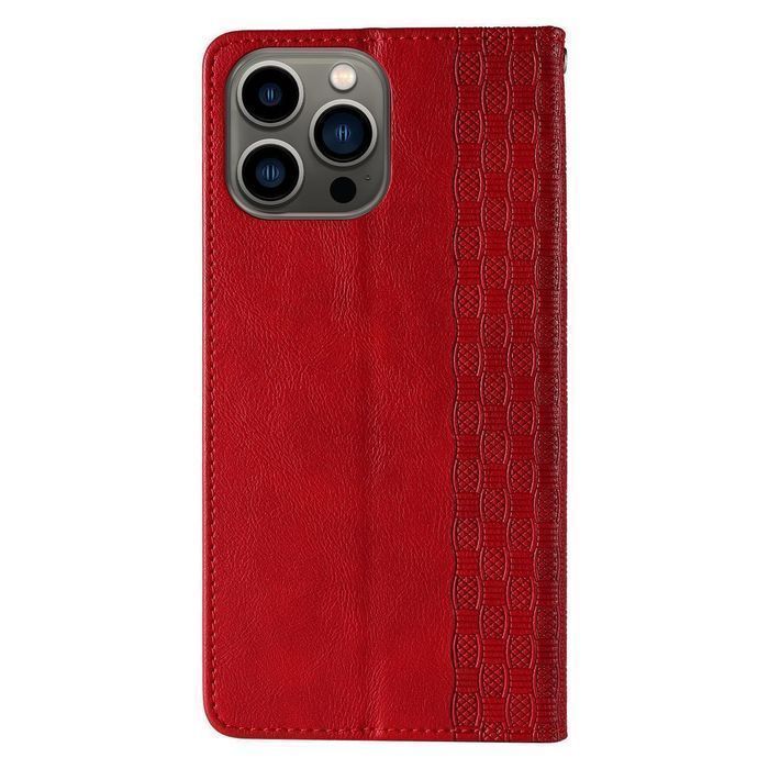 Etui Magnet Strap Case Samsung Galaxy S23, Klapka Portfel Czerwone