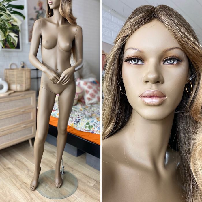 Mega premium manekin wystawowy bardzo realistyczny z peruką mat okazja