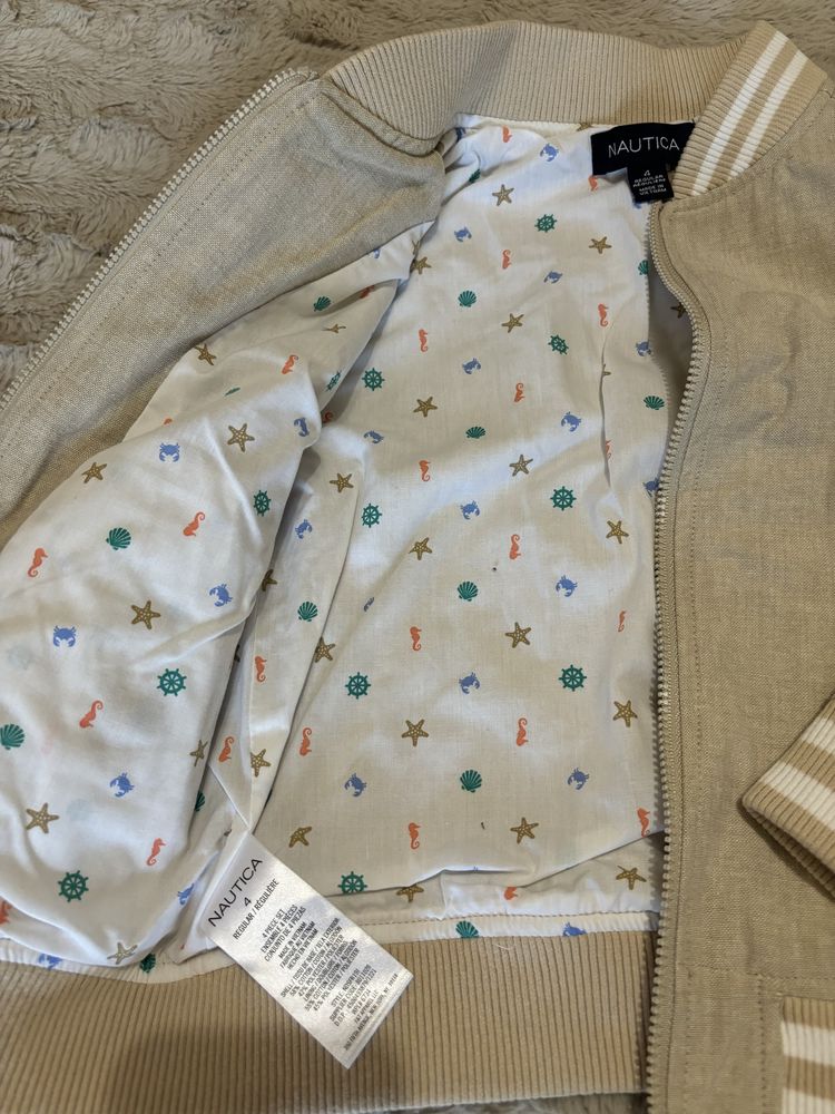 Nautica  костюм бомбер брюки рубашка бабочка 4 года