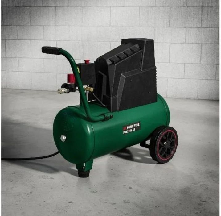 Безмасляний компресор тихий 1100Вт 68db Parkside PSKO 248 A1