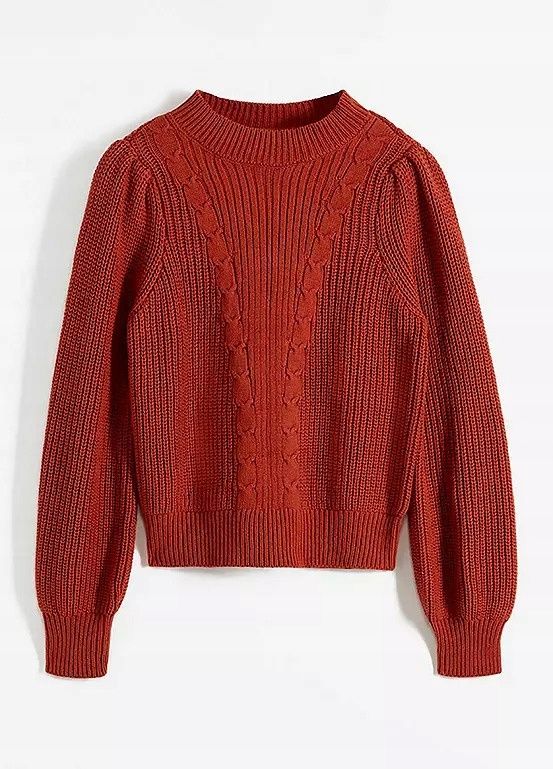 B.P.C sweter rudy dzianinowy 48/50.