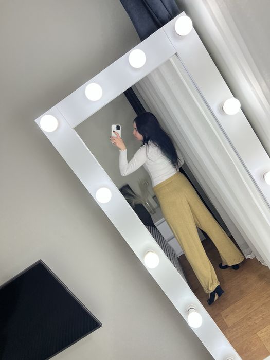 Штани брюки батал 18 розмір палаццо трикотажні вязані з бісером