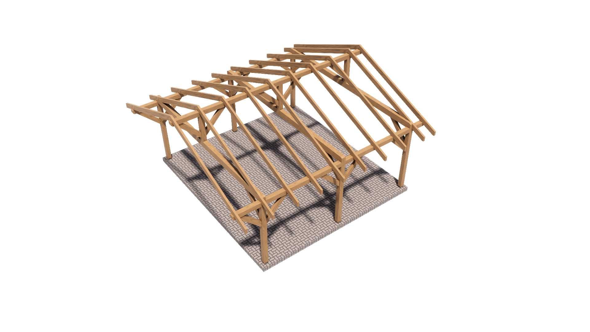 Konstrukcja wiaty dwuspadowej, Wiata samochodowa, Carport
