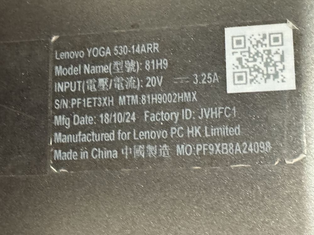 Laptop Lenovo YOGA 530-14ARR/14"/Ryzen3/radeon vega/8GB/256GB/dotyk