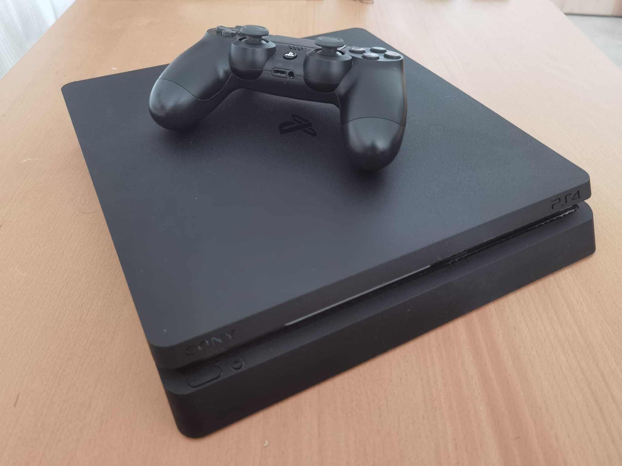 Playstation 4 SLIM 1TB + Comando ps4 e jogo (COMO NOVA)