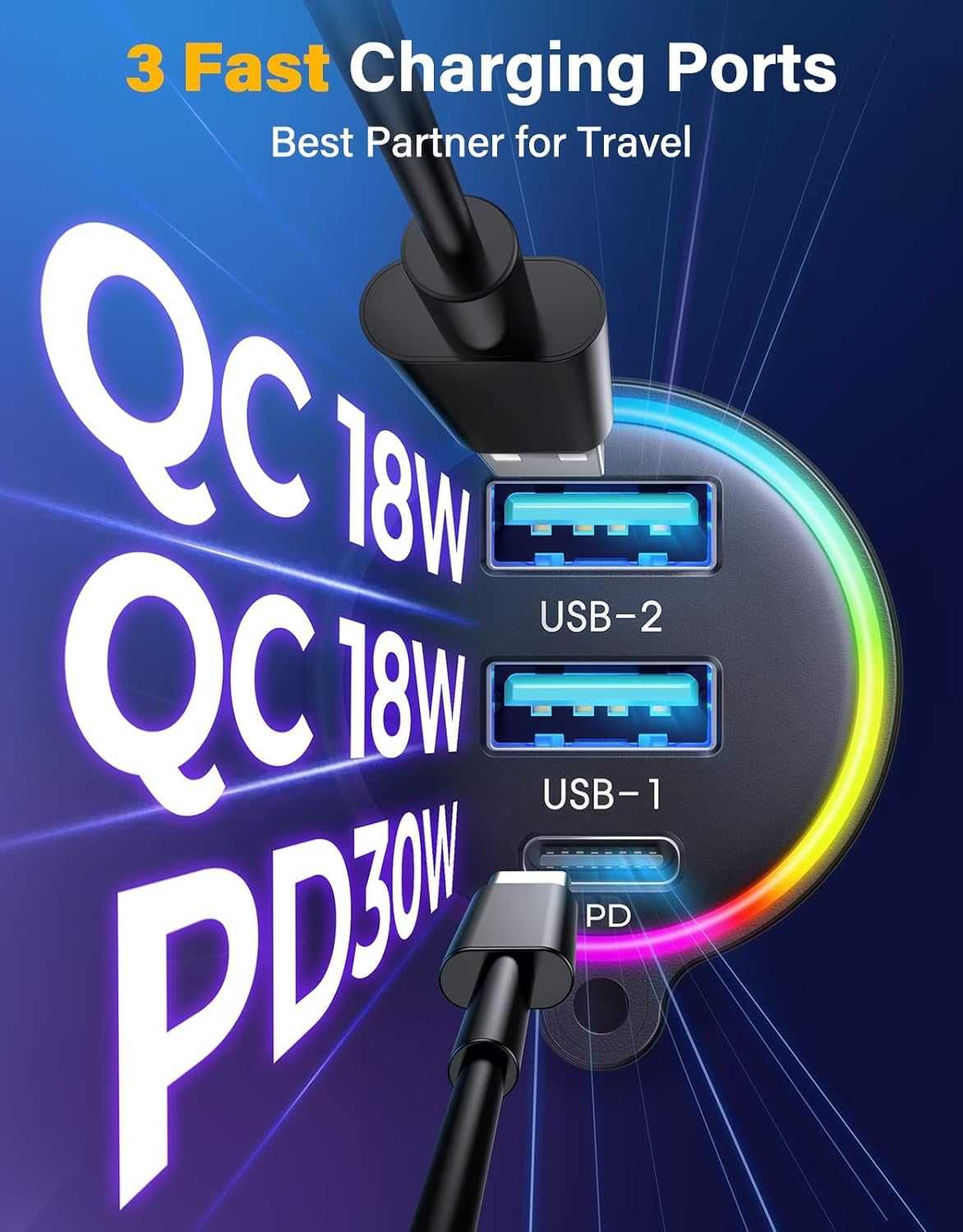 Bluetooth adapter 5.3 FM/AUX do samochodu Joyroom SPP270