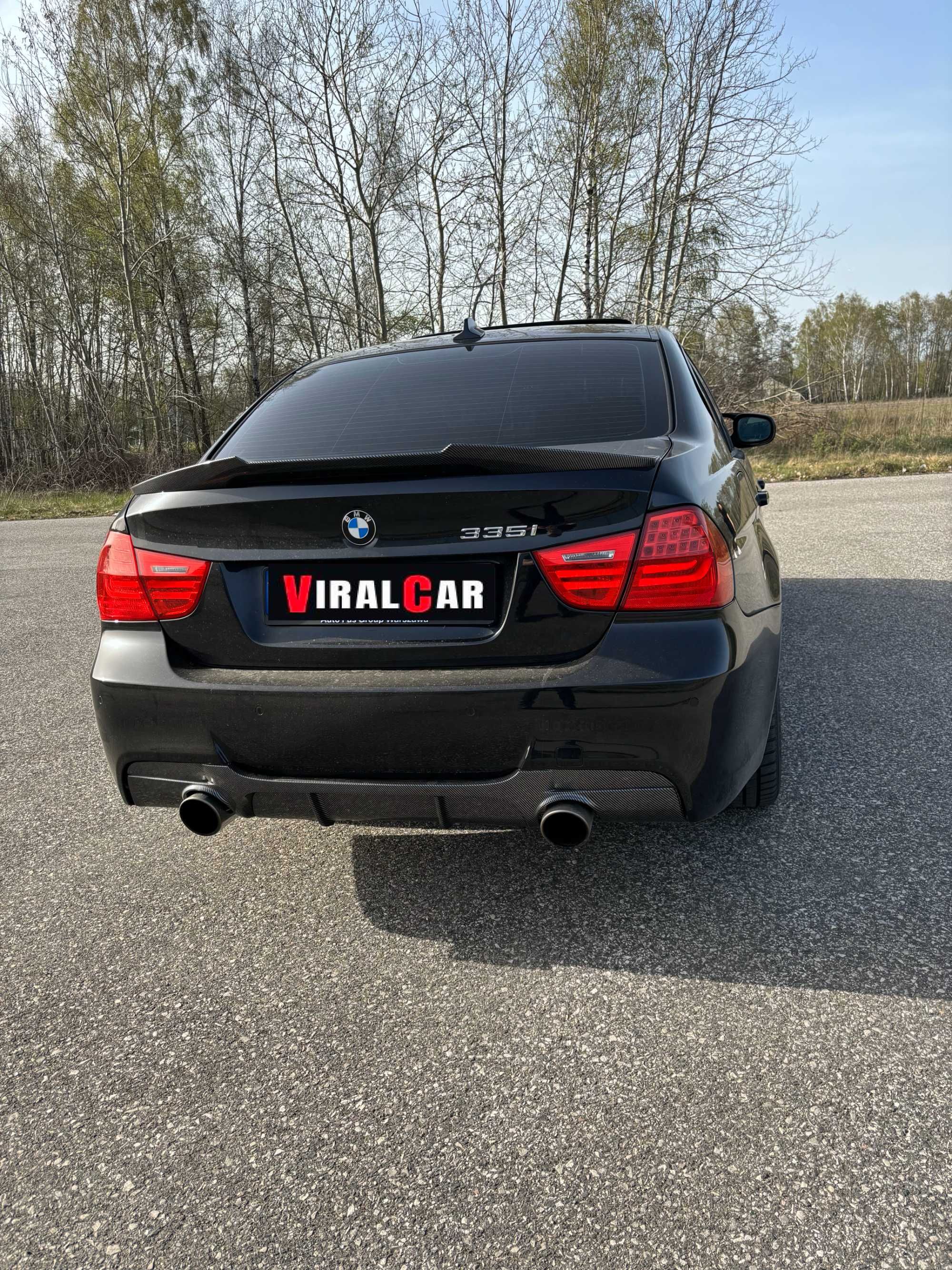 Spoiler Dyfuzor Tył BMW E90 E91 CZARNY POŁYSK / CARBON
