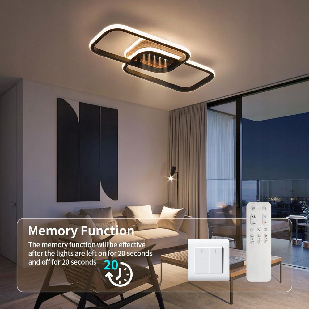 Lampa sufitowa LED 52W z możliwością ściemniania 3000K-6500K, 60 cm