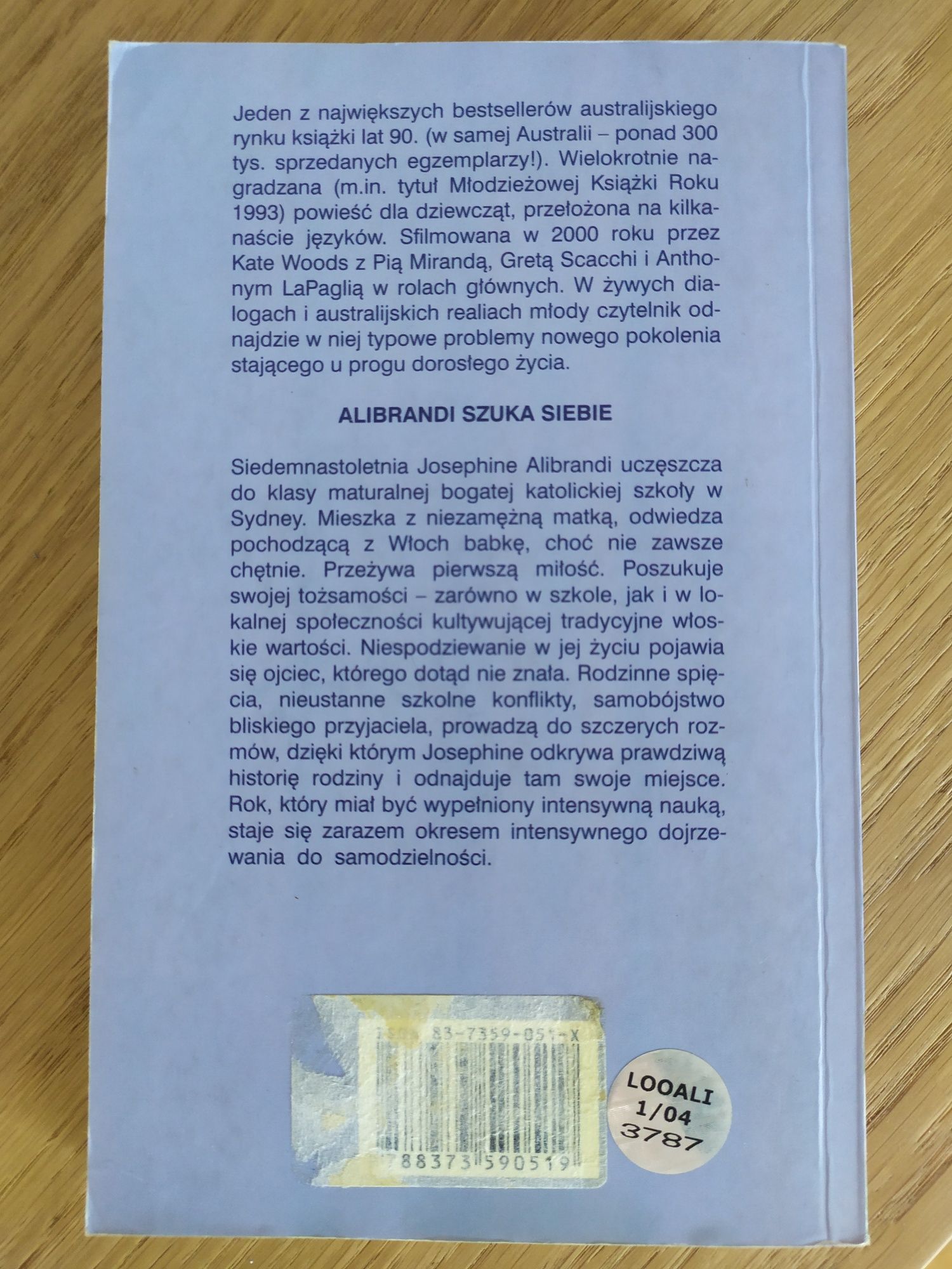 "Alibrandi szuka siebie" Melina Marchetta książka młodzieżowa