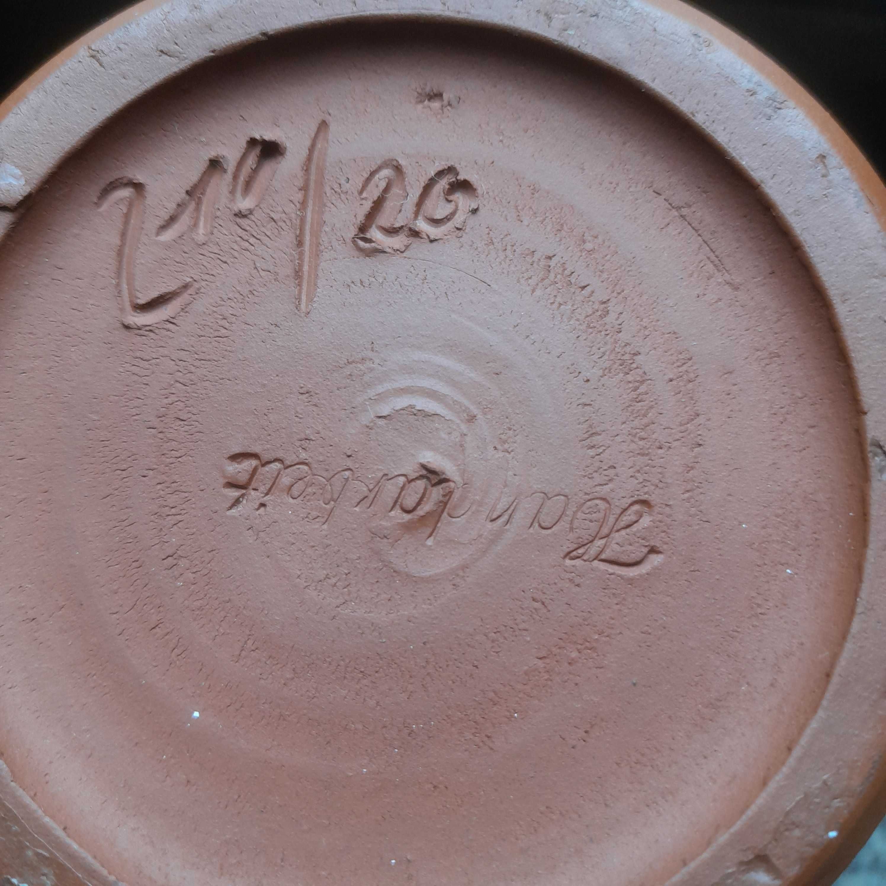Wazon Vintage gliniany z lat 60/70.  "Klinker Design" Etsy.