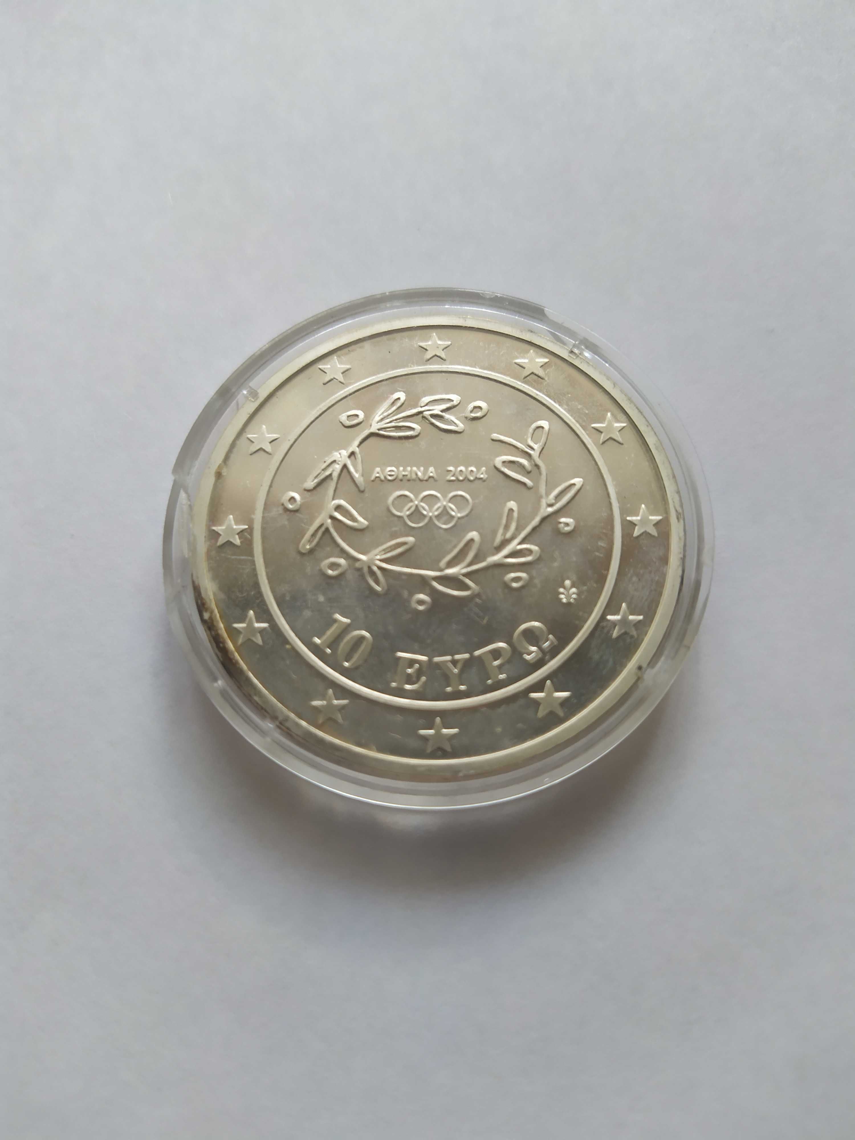 срiбна монета 10 Евро " Лiтнi Олiмпiйськi iгри 2004 року в Афiнах"