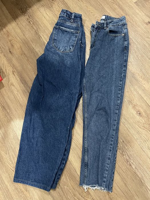 Джинси сині мом і широкі