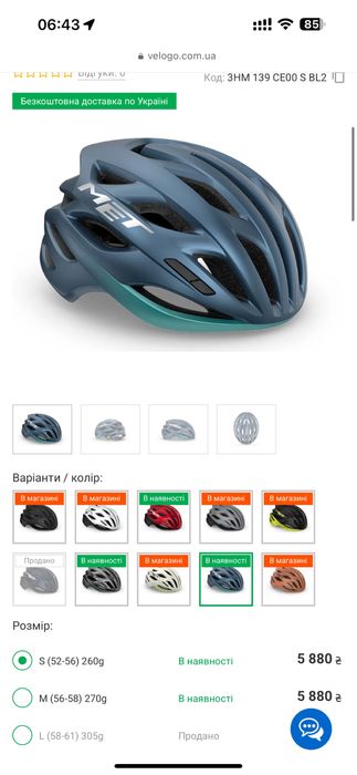 Велосипедний шолом Met Estro