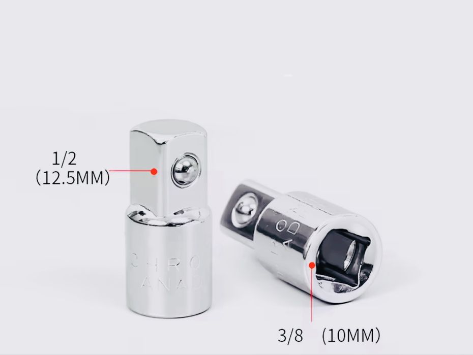 Парехідник приєднувального квадрата 1/4 3/8 1/2 адаптер гайкаверта