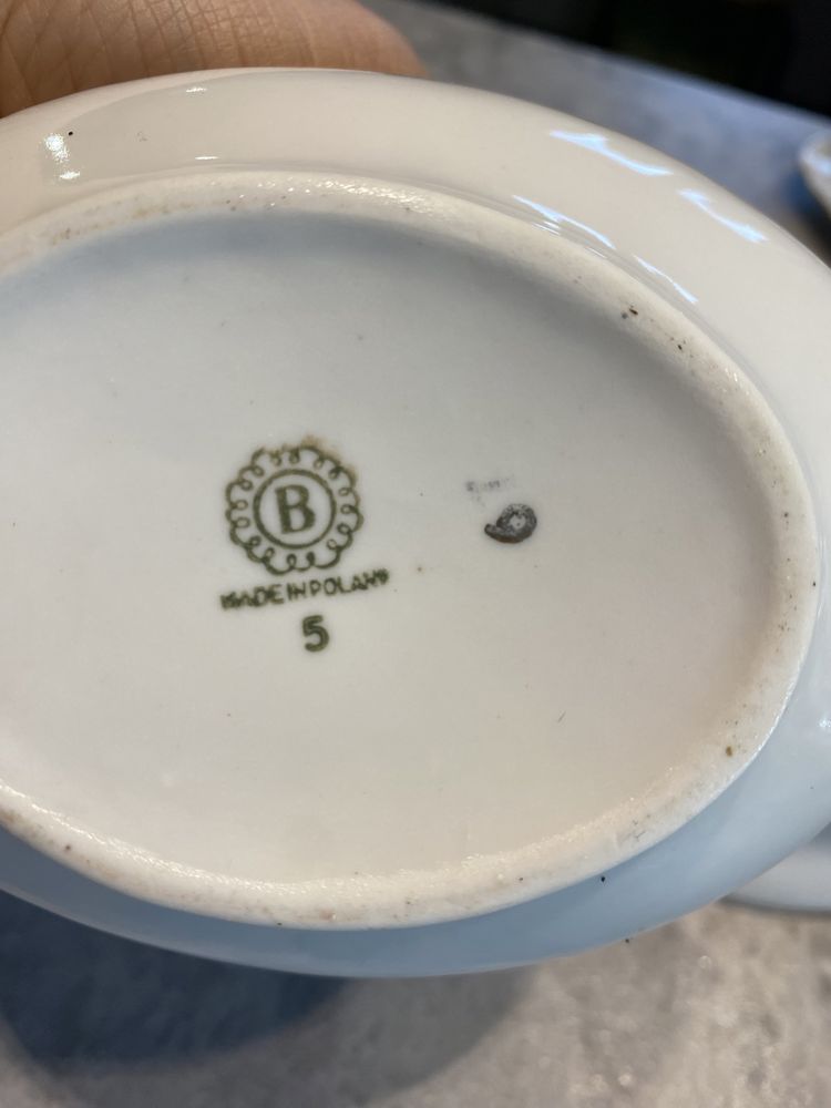 Sosierka 3 szti serwetnik porcelana Bogucice