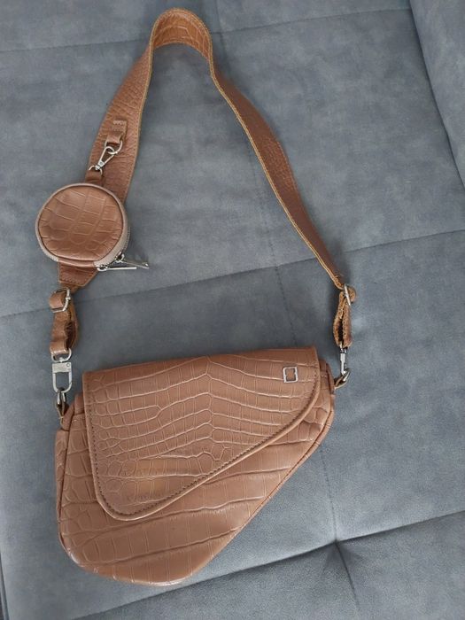 Skórzana Torebka Fabiola Babi karmelowa