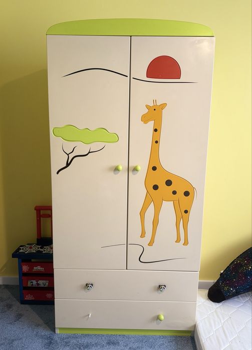 Szafa dziecięca Meblik Safari – żyrafa • 180x90x55 cm • drewno