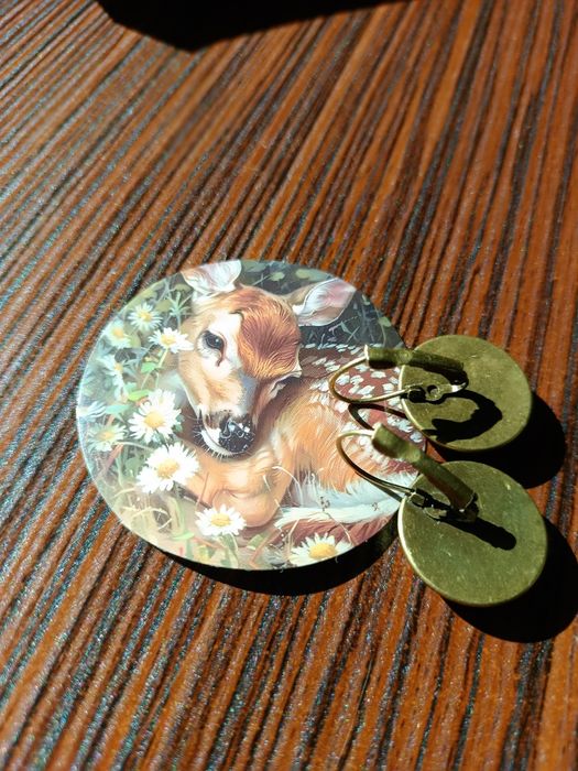 Kolczyki ptaki wrony postarzane vinted lekkie