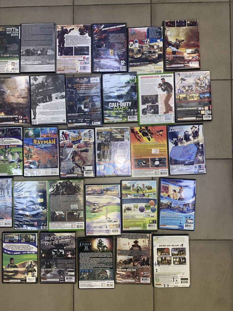 Xbox 360 игры — 41 диск, есть GTA V, Call of Duty, Batman, Rayman