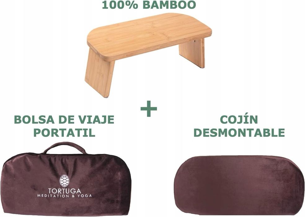 Składana ławka do medytacji z wyściełanym siedziskiem – poduszka