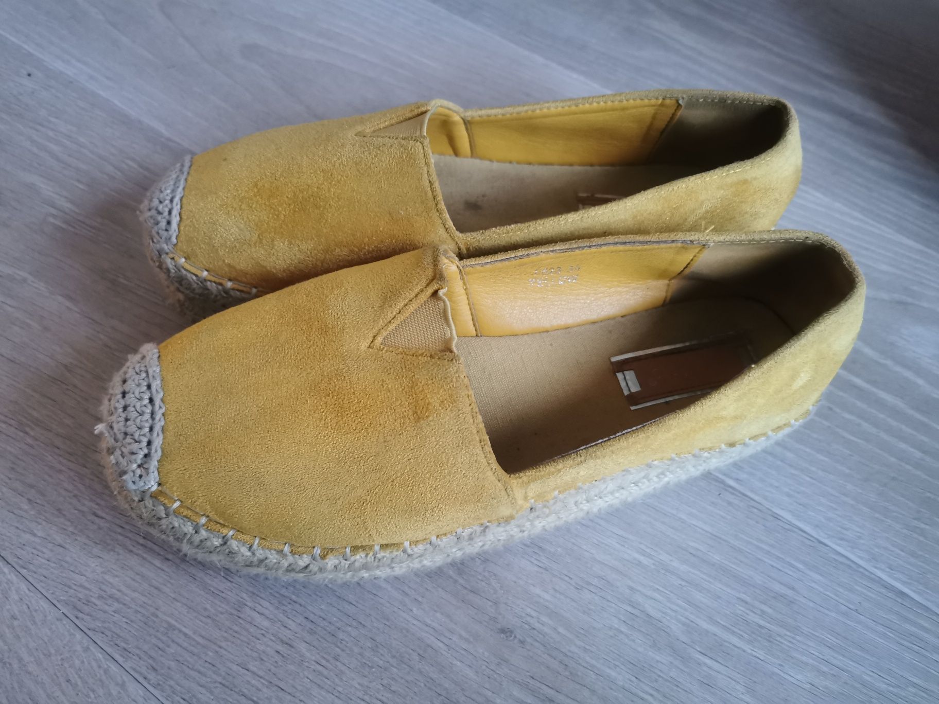 Buty żółte espadryle r. 37