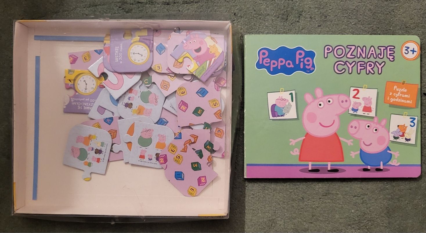 Świnka Peppa poznaje cyfry. Puzzle dla malucha