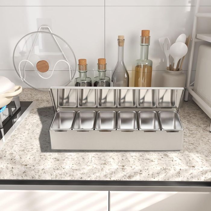 6 pojemnikow x 460 ml, pojemnik na przyprawy, żywność stal nierdzewna