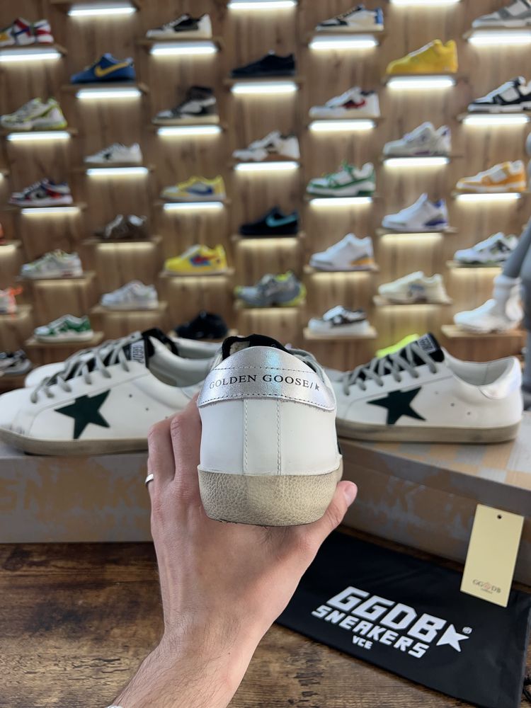 Кросівки Кеди GOLDEN GOOSE Super Star Logo White green