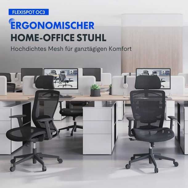 Ergonomiczne krzesło biurowe Flexispot OC3B