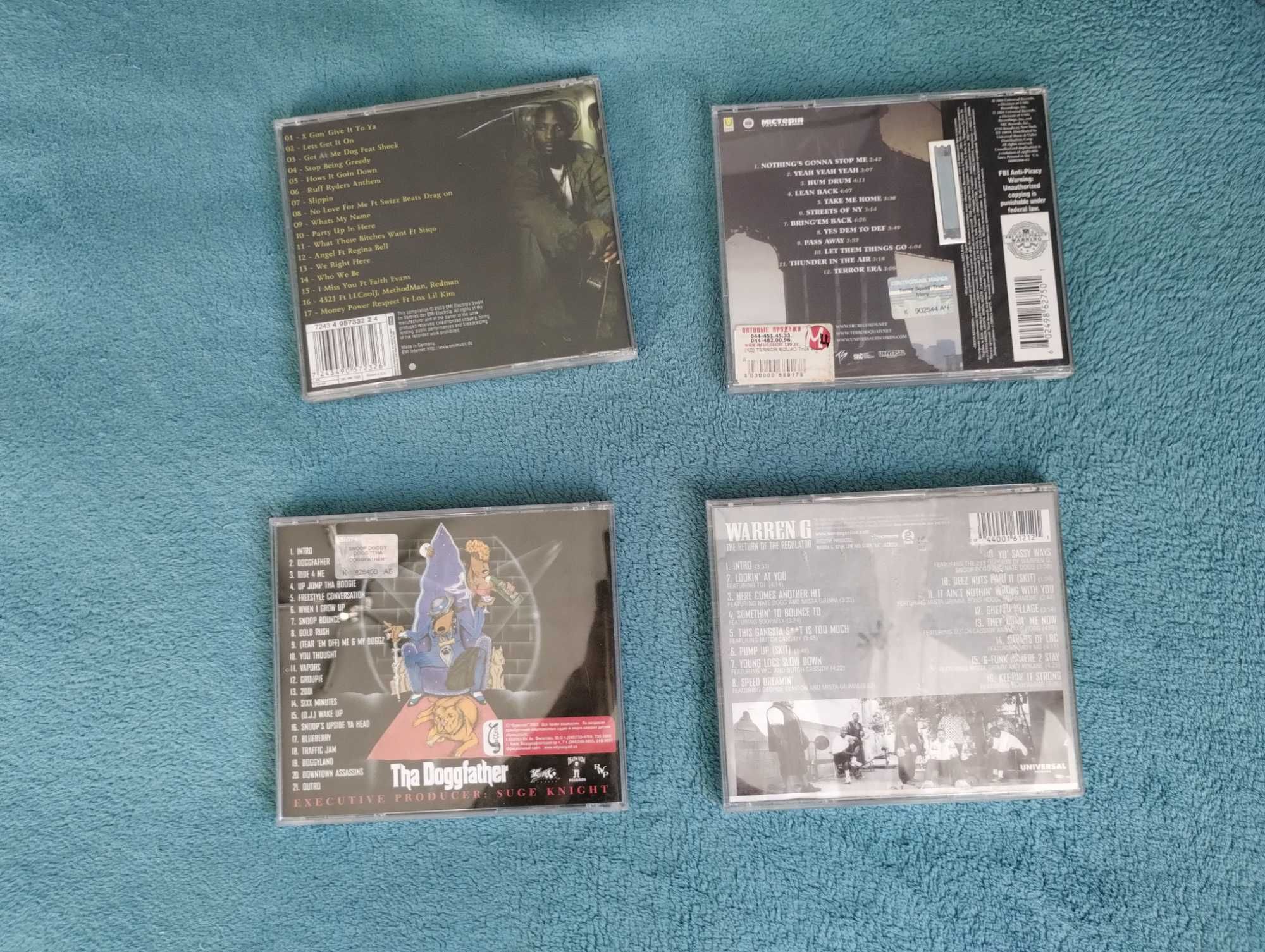 Диски CD ( The DMX files / Terror squad / Tha Doggfather / Warren G )