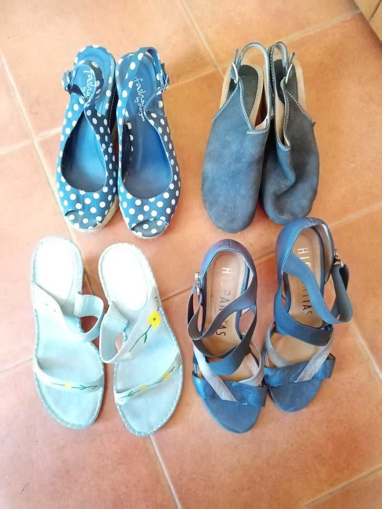 4 Pares de sapatos/Sandálias de verão nº 37