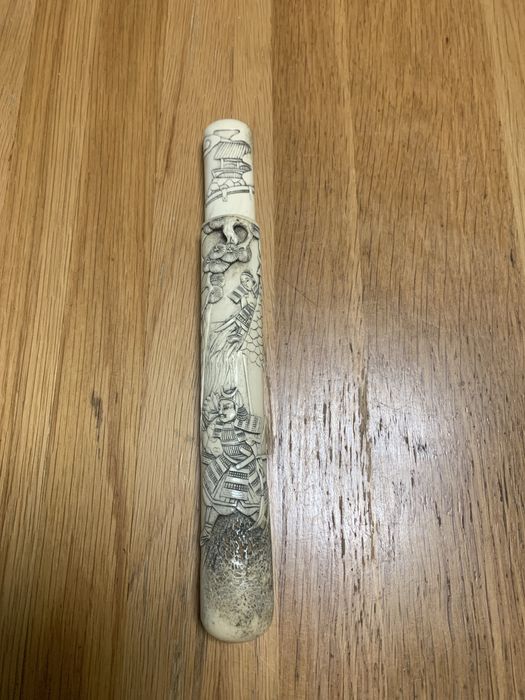 Japońska fajka do opium z kosci jelenia