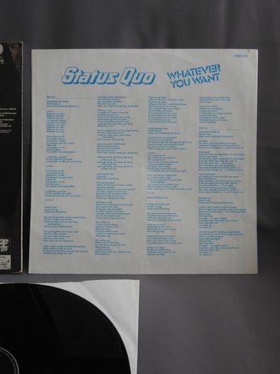 Status Quo Whatever You Want пластинка 1979 EX 1 press Франция