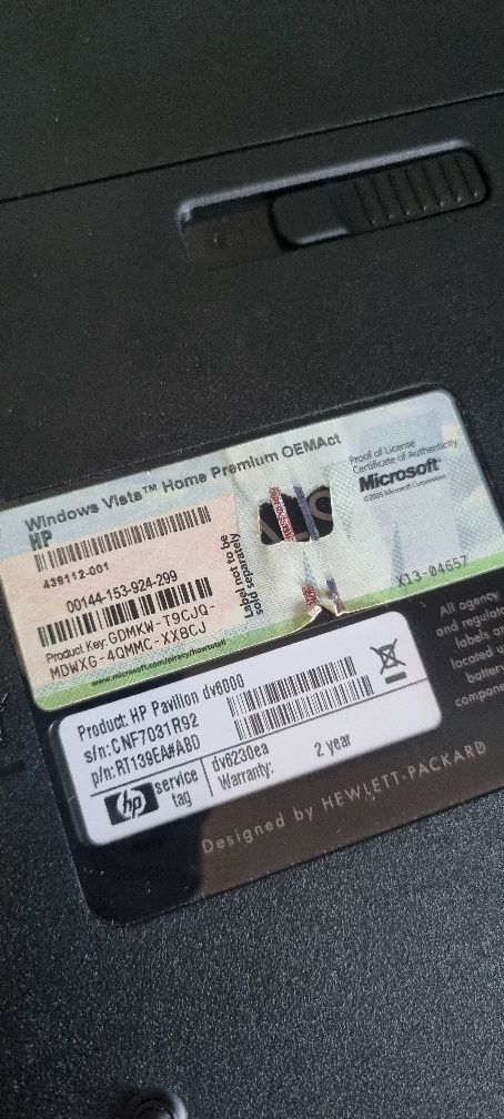 HP Pavillion dv6000