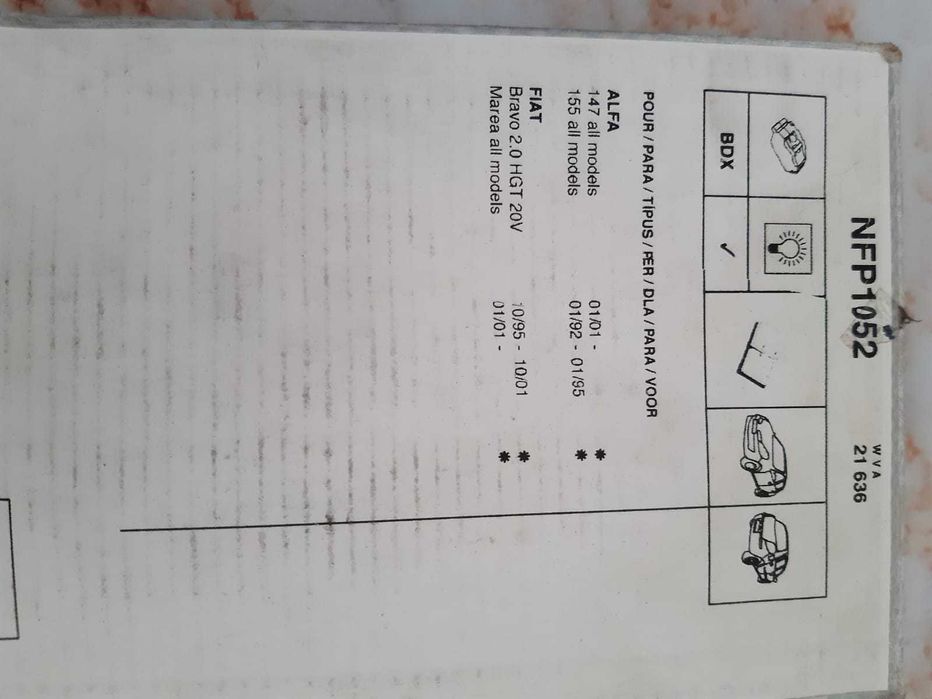 Vendo pastilhas travão Alfa romeo fiat lancia