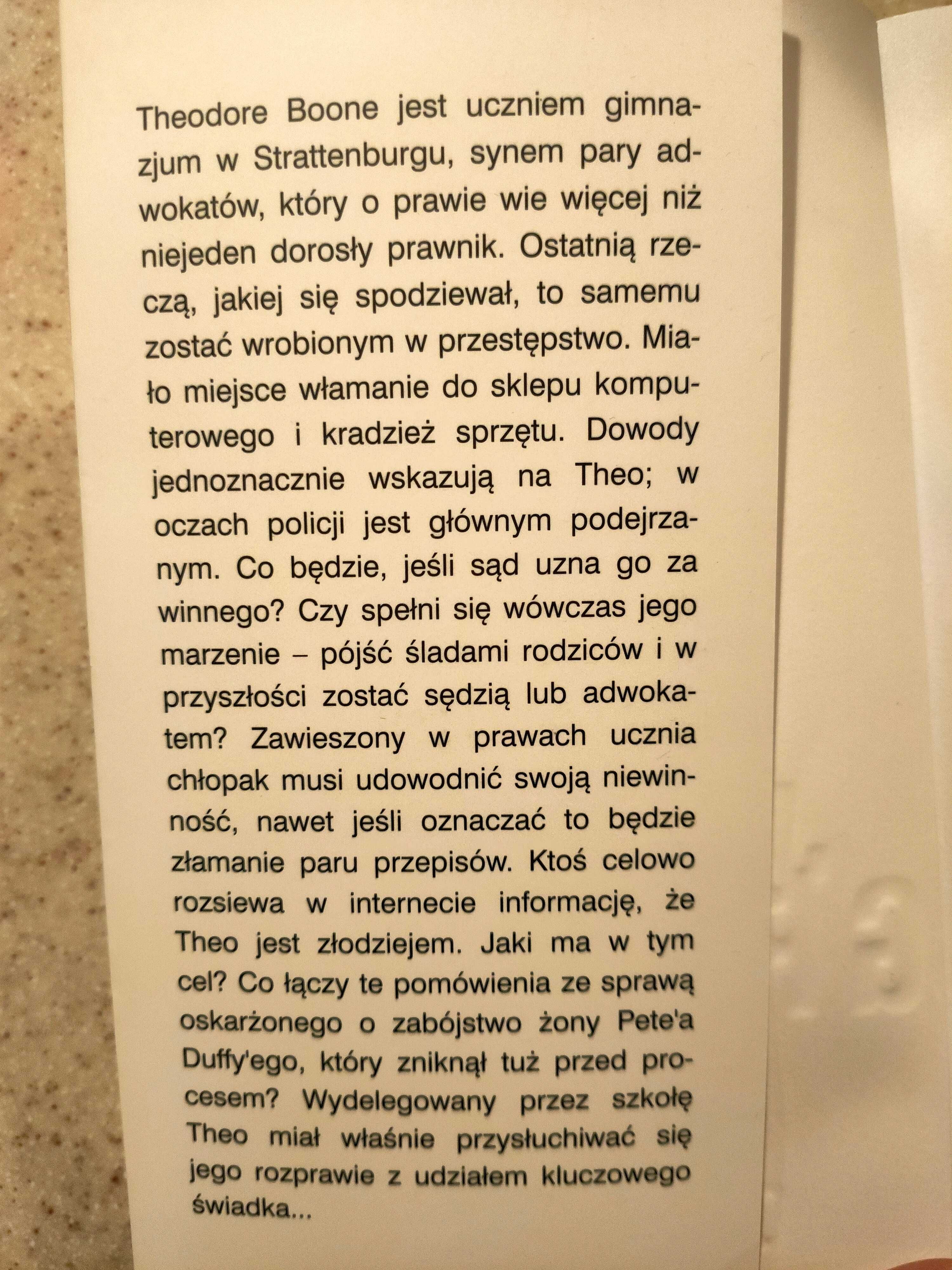 John Grisham Teodorę Boone Oskarżony