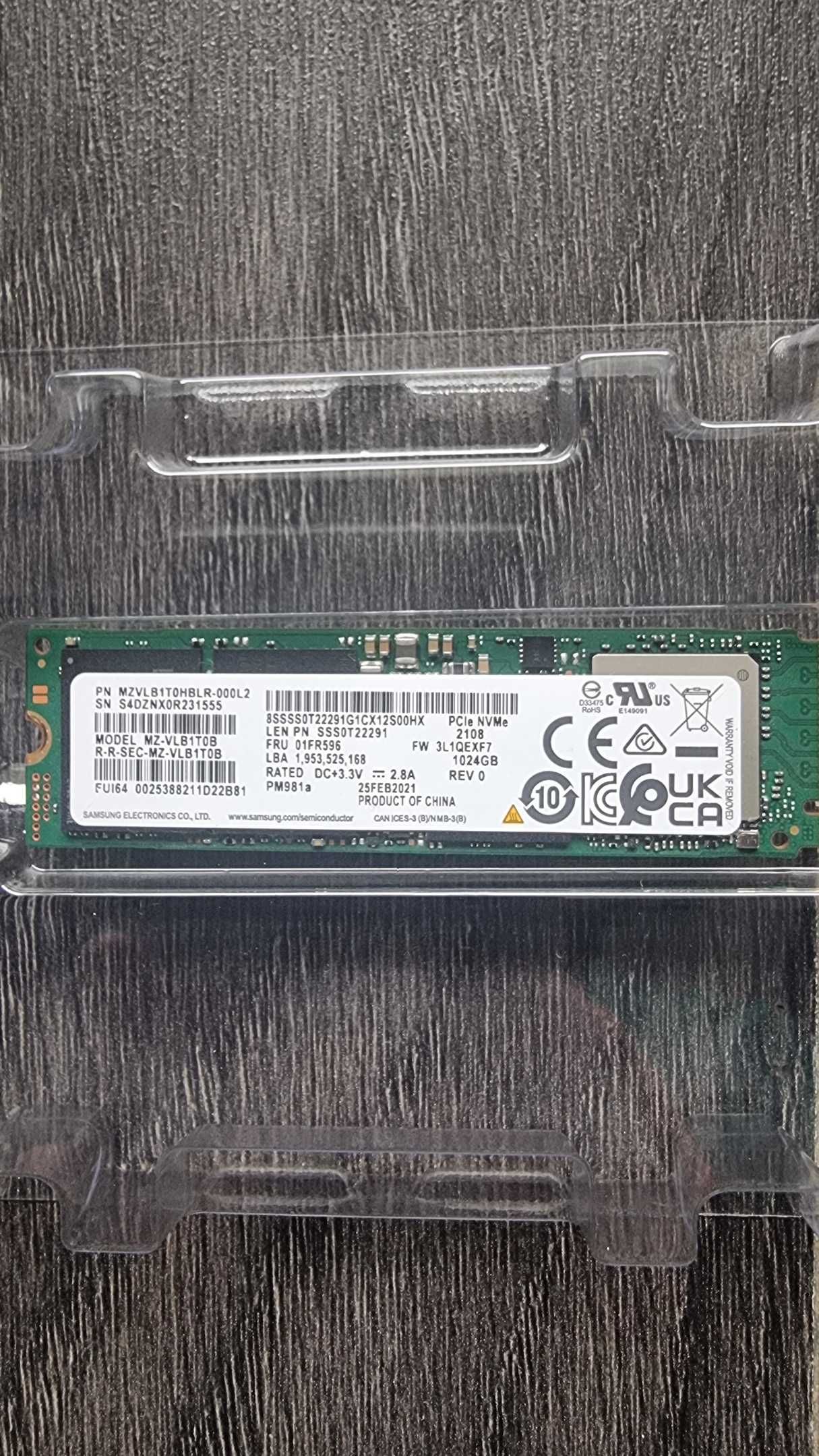 Dysk SSD NVMe M2 Samsung PM981a 1024GB 1TB