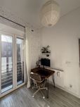 Biurko loft z grubym dębowym blatem 100x60cm